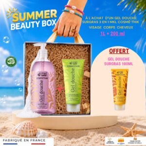 gel douche mure sauvage bio surgras summer beauty box mkl 1L verveine huile argan offert fabriqueen france