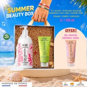 gel douche lait d anesse bio surgras summer beauty box mkl 1L verveine peche blanche offert fabriqueen france